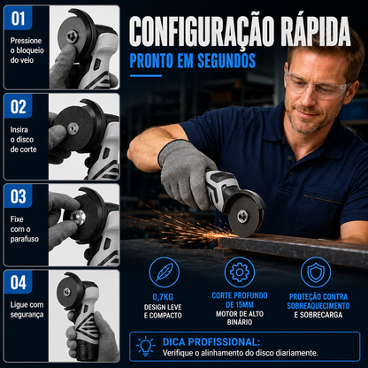 🧰 Mini Rebarbadora Sem Fios 12V de Alta Potência