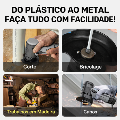 🧰 Mini Rebarbadora 12V Ultra Potente com Disco de Corte Incluído