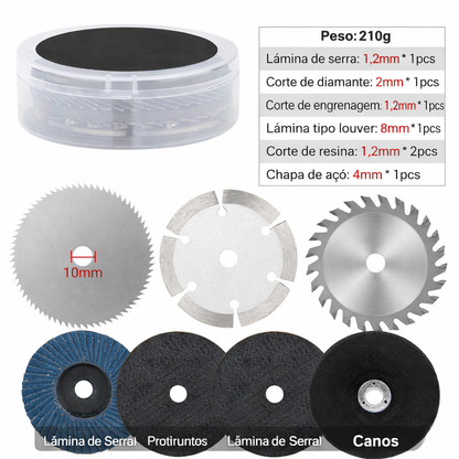 🧰 Mini Rebarbadora 12V Ultra Potente com Disco de Corte Incluído