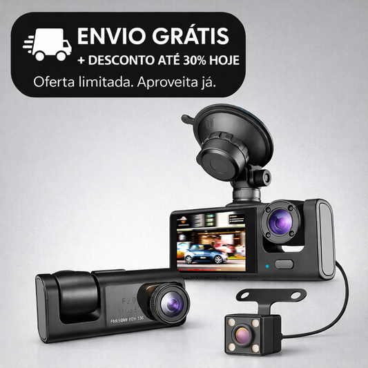 Lunixos™ | Dash Cam Dupla HD – Segurança Total e Provas Claras em Minutosam