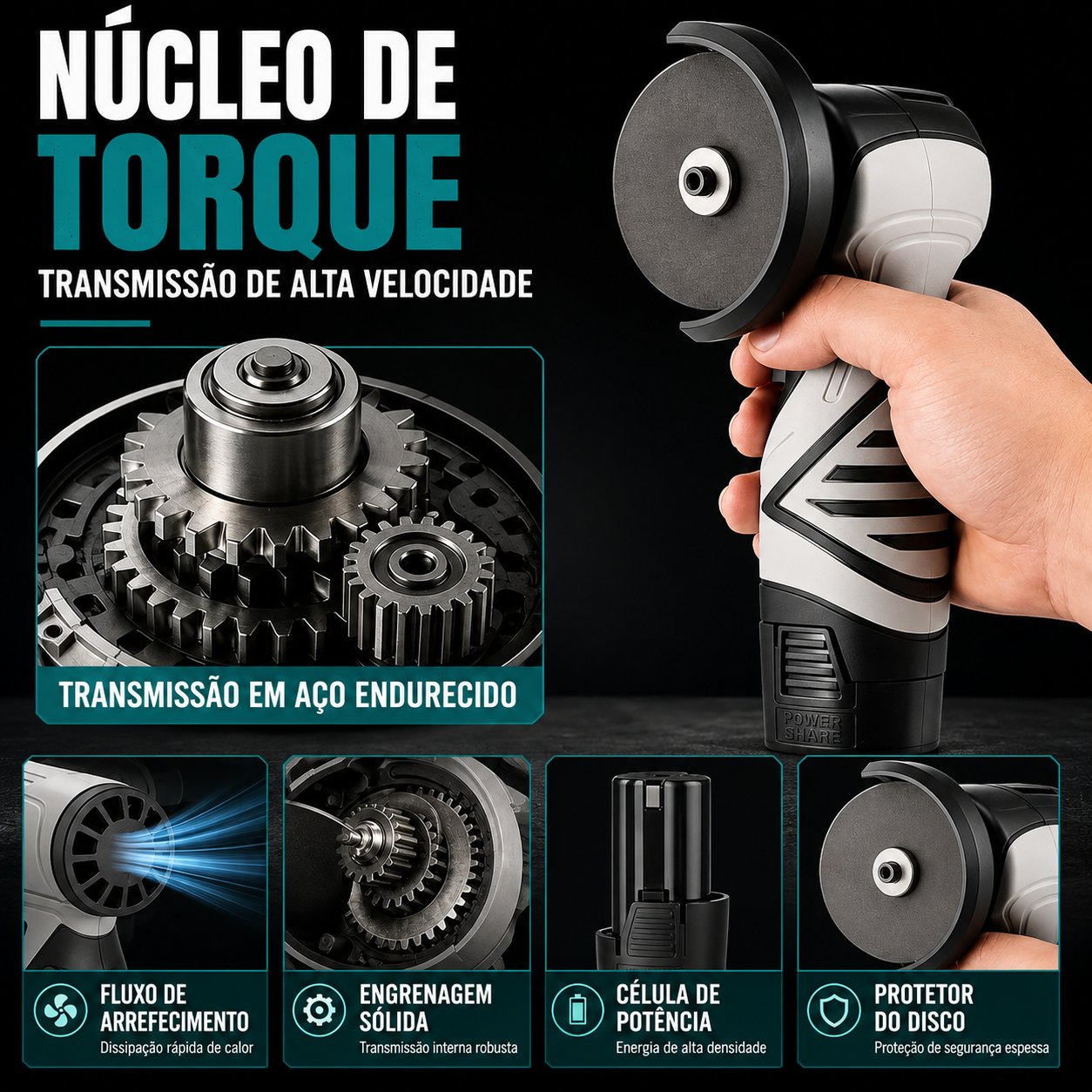 🧰 Mini Rebarbadora Sem Fios 12V de Alta Potência
